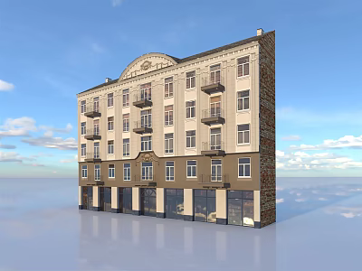 Jianou Commercial Building Foreign House 3d model