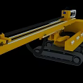 Yellow Tracked Construction Utility Vehicle With Long Boom Drilling Equipment