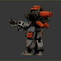 Mech warrior machine battle armor mechanical battle armor machine warrior battle robot game robot 3d model