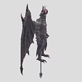 Demonic Fantasy Game Movie Character With Horns Wings And Scepter