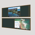 Smart Digital Blackboard With Dual Screen Display And Interactive Content