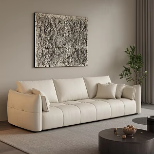 Modern Multiplayer Sofa Coffee Table Combination 3d model