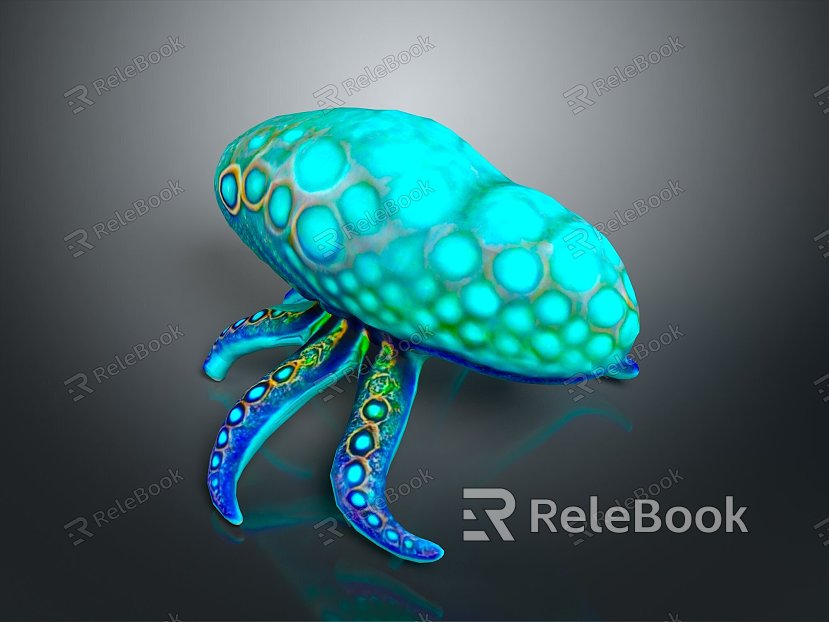 octopus cuttlefish octopus animal anime character game character model