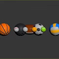 Different Types of Sports Equipment Balls Including Basketball Bowling Football Volleyball And Baseball