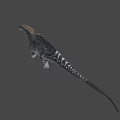 Game and Movie Dinosaur Character with Scaly Skin Spiked Back and Detailed Head
