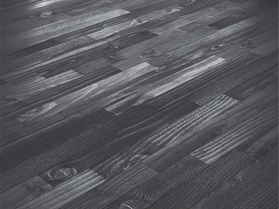 Dark Wooden Floor With Natural Wood Grain And Modern Plank Design 3d model