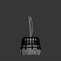 Futuristic Modern Device With Black Base Blue LED Lights And White Top Structure