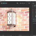Decorative Outdoor Wall Sconce With Dark Frame White Lampshade On Red Brick Wall