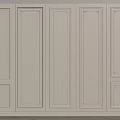 White Wall Paneling With Various Decorative Frame Designs For Interior Decoration