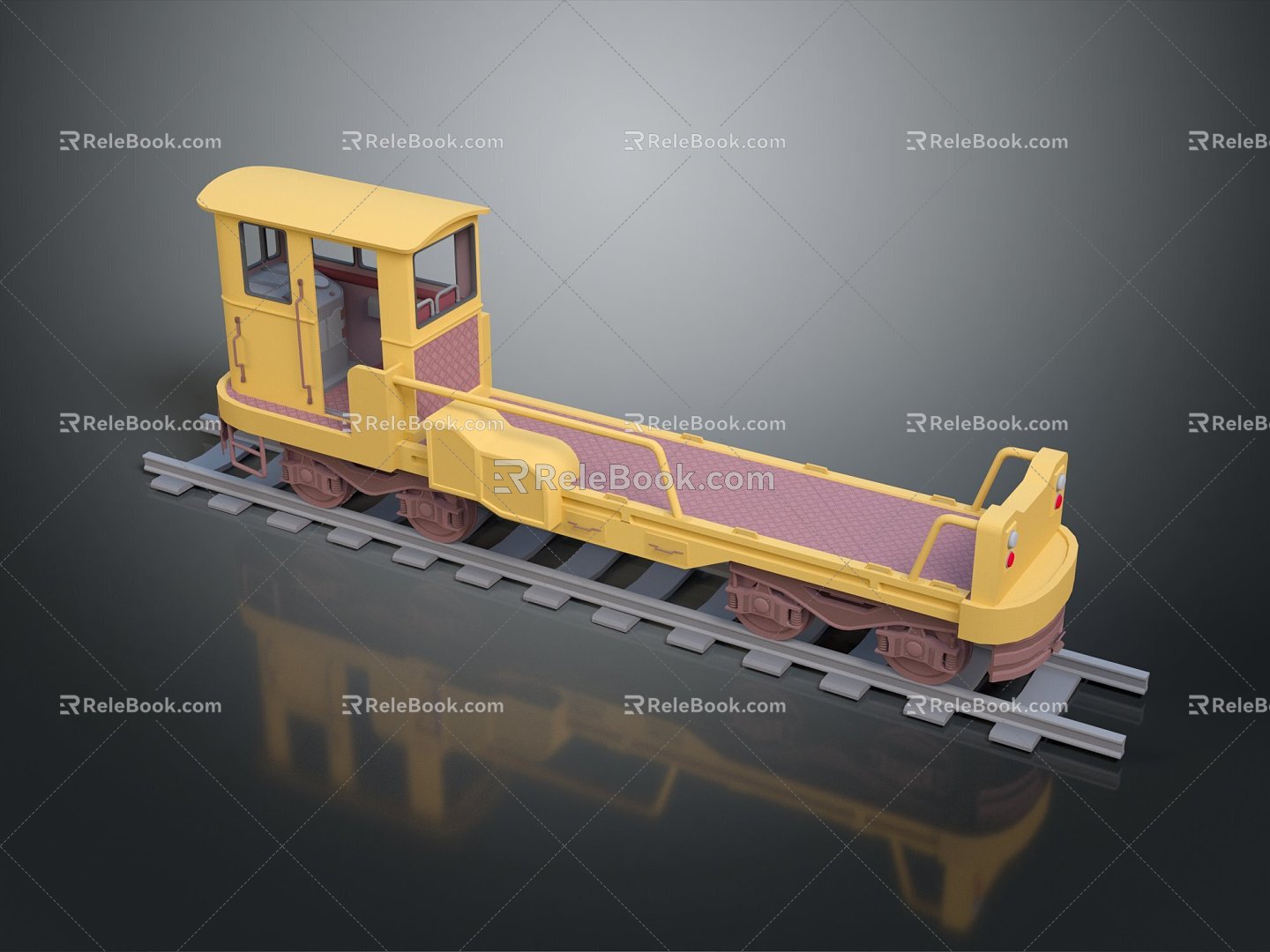 vintage train steam train train carriage locomotive head 3d model