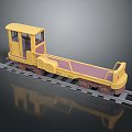 vintage train steam train train carriage locomotive head 3d model