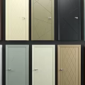 Modern swing door line single door 3d model