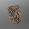 Natural Wooden Stone Stump Decor With Rustic Texture For Home Decoration
