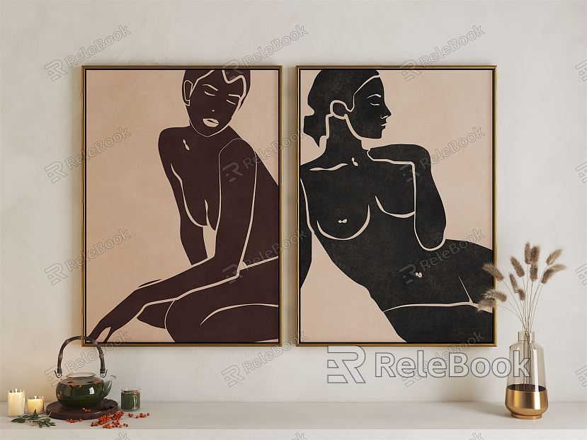 Modern Figure Painting Abstract Decorative Hanging Painting model