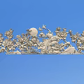 Intricate Exquisite Carving Artwork With Flowers Moon Bird And Branches
