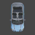 Blue MINI Convertible Car With Stylish Exterior Design And Front View Features