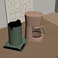 Modern Coffee Machine Coffee Bean Coffee Cup Coffee 3d model