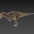 Large Theropod Dinosaur With Back Sail Open Mouth And Colorful Skin