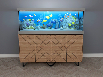 Modern fish tank 3d model