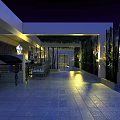 Modern Restaurant Interior With Dining Tables Chairs Pendant Lights And Sofa Seating