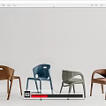 Modern Dining Chairs in Various Colors with Wooden Legs and Comfortable Seats