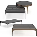 Modern Coffee Tables With Glass Top And Metal Frame In Black And Brown Minimalist Design