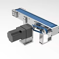 Industrial Equipment Conveyor Belt With Blue Surface Metal Frame And Drive Component