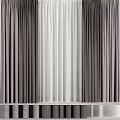 Modern Curtain Window Screen 3d model