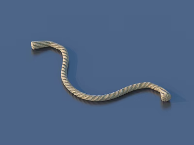 Natural Twisted Braided Rope Household Item For Home Decor And Storage 3d model