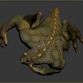 Reptilian Humanoid Game Movie Character With Scaly Skin Sharp Claws Open Mouth And Aggressive Stance