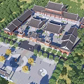 Chinese Style Temple Characteristic Architecture Temple Architecture 3d model