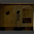 Small Brownish Yellow Building With Flat Roof Door Window And Details