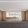 Modern Front Office Front Desk 3d model
