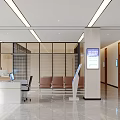 Smart Court Modern Lobby With Efficient Public Service Desk And Security Check Equipment