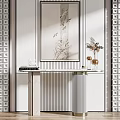 Light Luxury End View Desk 3d model