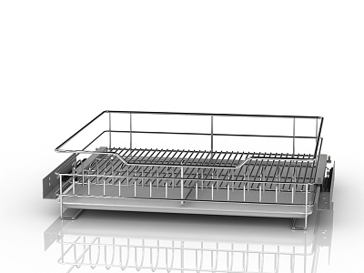 Modern pull basket embedded pull basket 3d model