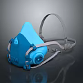 Blue Fire Safety Respirator Mask With Adjustable Straps And Breathing Protection Gear