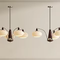 Modern Interior Chandeliers With Three Bulbs White Lampshades And Elegant Metal Frame