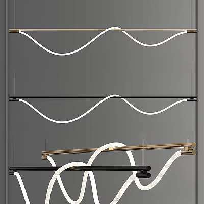 Light Luxury Chandelier with Chandelier 3d model