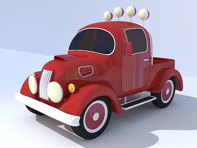 Modern Toy Cartoon Car 3d model