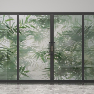 High glass partition 3d model