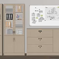 Modern Office Storage Furniture With Glass Door Cabinets Drawer Chest And Whiteboard