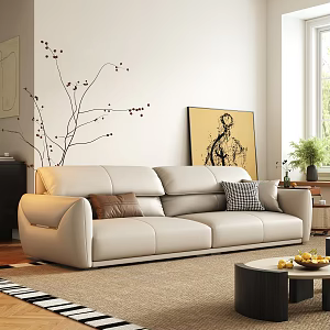 Modern sofa coffee table combination 3d model