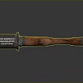 Fragmentation Hand Grenade With Metal Body And Worn Rusted Wooden Handle
