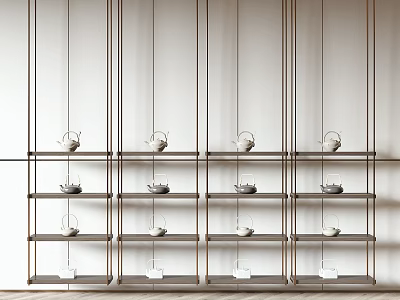 New Chinese Style Storage Rack 3d model