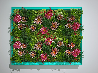 Modern Plant Wall 3d model