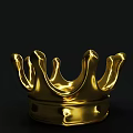 Shiny Golden Crown Decorative Ornament Set For Home Tabletop Decor