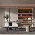 Modern study 3d model