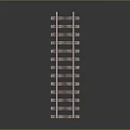 Train Railroad Track Structure With Metal Rails And Concrete Ties For Railway Transportation