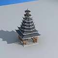 Chinese Tower 3d model